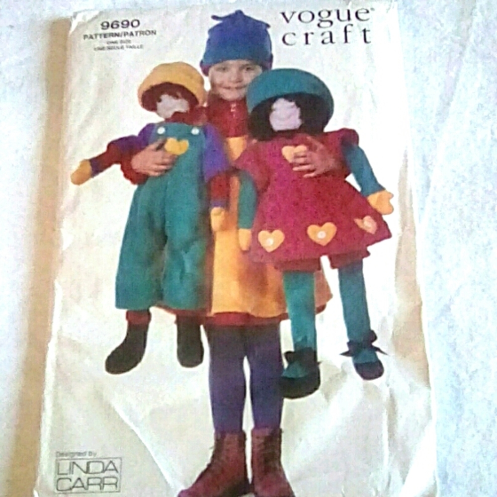 VOGUE Vintage Vogue 9690, 27" Dolls, 2 styles